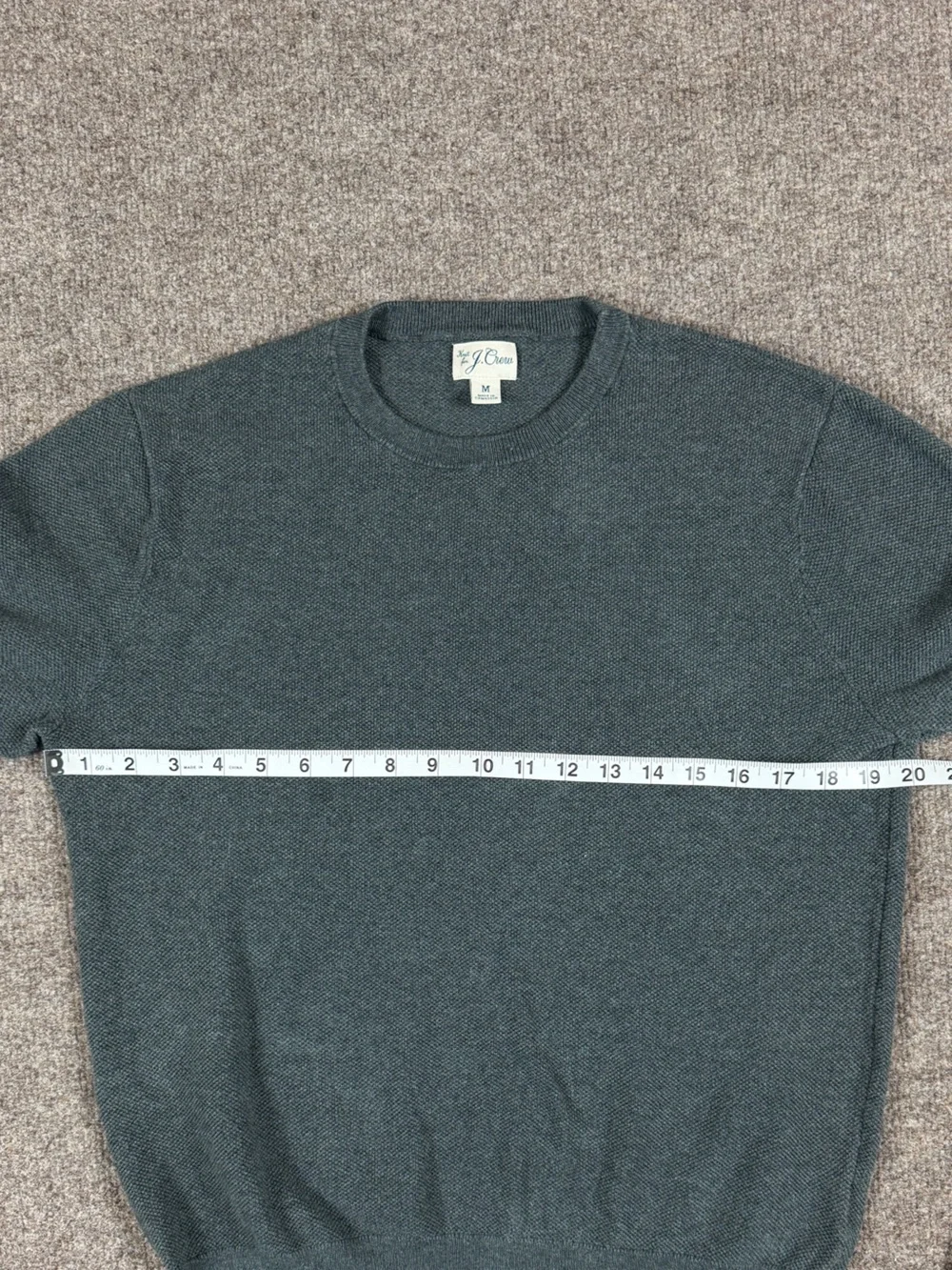 J Crew‎ Dark Grey Lightweight Pullover Crewneck Knit Cotton Sweater Men’s S/M